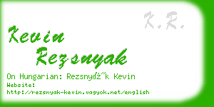 kevin rezsnyak business card